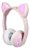 Fone de Ouvido Bluetooth de Gatinho - Rosa - Imagem 2