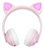 Fone de Ouvido Bluetooth de Gatinho - Rosa - Imagem 1