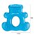 Mordedor Com Água Teddy Bear Azul Multikids Baby - Imagem 3