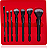 Kit com 7 Pincéis Noir - Macrilan - Imagem 2