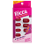 Kit 24 Unhas Postiças Autoadesivas Cor Vermelho Bordô - Ricca - Imagem 1