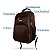 Mochila Reforçada Viagem Escola Trabalho Passeio Marrom - Imagem 2