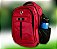Mochila Porta Notebook e Garrafa, Vermelha Poliéster - Imagem 4