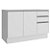 Balcão Gabinete de Pia Armário de Cozinha 120 cm 2 Portas e 3 Gavetas Branco Glamy Madesa - Imagem 1