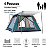 Barraca De Acampamento Grande Para 4/5 Pessoas 215x215x145cm Camping PortáTil Lux ImpermeáVel - Imagem 2