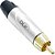 Conector Plug RCA Bucha Preta 6mm Datalink - Imagem 1