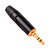 Conector Plug P2 Estereo dourado 6mm Capa preta Datalink - Imagem 1
