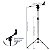 Pedestal estante para prato de bateria girafa PPBG-BK - Imagem 4
