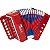 Acordeon Sanfona Gaita Infantil Spring SPK-73VM Vermelho - Imagem 1