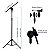 Pedestal Tripe Suporte Para Microfone Profissional PE2 Cromado - Imagem 3