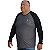 Camiseta UV Masculina Plus Size Grafite/Preto - Imagem 1