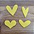 Kit 4 cortadores Coração Amor Namorados Afeto Cute - Imagem 1
