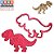 Cortador Carimbo Fóssil Dinossauro Tiranossauro TREX - Imagem 2