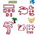 Kit 4 Cortadores Sonic Coqueiro Raposa Tails Logo Top - Imagem 1