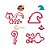 Kit 4 Cortadores Moana Anzol Hey Hey Onda - Imagem 1