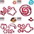 Kit 4 Cortadores Moana Logo Hey Hey Flor - Imagem 3