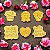 Kit 6 Cortador Feliz Dia das Mães Flores Medalha - Imagem 1