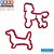 KIT Cortador Culinário de Biscoitos e Pasta Americana - Cachorros Basset e Poodle - 2 peças - DOCE IMPRESSO - Imagem 1