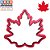 Cortador Pasta Biscoito Folha Maple Bordô Símbolo Canadá - Imagem 1
