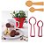 Kit 2 cortadores Pasta Biscoito Doce Impresso Utilidade Doméstica Cozinha Colher fina - Imagem 6