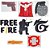 Kit 9 Cortadores Pasta Doce Impresso Festa Infantil Game Jogo Free Fire 14 peças - Imagem 2