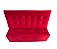Conjunto de Cabeceira Painel e Puff Baú Para Frente de Cama Casal 1,38 Cm - Vermelho - Imagem 1