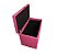 Puff Baú Retangular Estofado Com Pistão á Gás Para Sala, Quarto e recepção - Rosa Pink Corino - Imagem 5