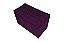 Puff Baú Retangular Estofado Com Pistão á Gás Para Sala, Quarto e recepção - Roxo - Imagem 2