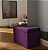 Puff Baú Retangular Estofado Com Pistão á Gás Para Sala, Quarto e recepção - Roxo - Imagem 1