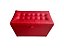 Puff Baú Retangular Estofado Com Pistão á Gás Para Sala, Quarto e recepção - Vermelho Corino - Imagem 1