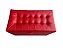 Puff Baú Retangular Estofado Com Pistão á Gás Para Sala, Quarto e recepção - Vermelho Corino - Imagem 2