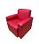 Mini Sofá Poltrona Infantil Estofado - Vermelho Corino - Imagem 2