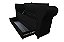 Recamier Puff Baú Sapateira Com Braços e Gaveta 1,38 cm Para Cama Box Padrão - Preto - Imagem 1