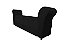 Recamier Puff Baú Sapateira Com Braços e Gaveta 1,38 cm Para Cama Box Padrão - Preto - Imagem 2