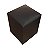 Puff Simples Mari 36cm - Preto Corino - Imagem 1