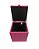 Puff Baú Estofado Quadrado Mari 36cm - Rosa Pink Corino - Imagem 4