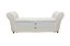 Recamier Puff Baú Sapateira Com Braços e Gaveta 1,58 cm Para Cama Box Queen Size - Branco Corino - Imagem 5