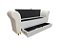 Recamier Puff Baú Sapateira Com Braços e Gaveta 1,58 cm Para Cama Box Queen Size - Branco Corino - Imagem 1