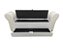 Recamier Puff Baú Sapateira Com Braços e Gaveta 1,58 cm Para Cama Box Queen Size - Branco Corino - Imagem 4