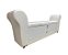 Recamier Puff Baú Sapateira Com Braços e Gaveta 1,58 cm Para Cama Box Queen Size - Branco Corino - Imagem 2