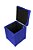 Puff Baú Estofado Quadrado Mari 36cm - Azul Royal - Imagem 3