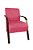 Poltrona Decorativa Com Braços em Madeira Para Sala, Recepção e Escritórios - Rosa Pink - Imagem 1