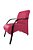Poltrona Decorativa Com Braços em Madeira Para Sala, Recepção e Escritórios - Rosa Pink - Imagem 3