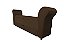 Recamier Puff Baú Sapateira Com Braços e Gaveta 1,58 cm Para Cama Box Queen Size - Marrom - Imagem 2