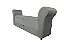 Recamier Puff Baú Sapateira Com Braços e Gaveta 1,58 cm Para Cama Box Queen Size - Cinza - Imagem 2