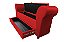 Recamier Puff Baú Sapateira Com Braços e Gaveta 1,58 cm Para Cama Box Queen Size - Vermelho - Imagem 1