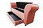 Recamier Puff Baú Sapateira Com Braços e Gaveta 1,58 cm Para Cama Box Queen Size - Rosa Claro - Imagem 1