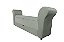 Recamier Puff Baú Sapateira Com Braços e Gaveta 1,58 cm Para Cama Box Queen Size - Cinza Claro - Imagem 2