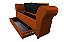 Recamier Puff Baú Sapateira Com Braços e Gaveta 1,58 cm Para Cama Box Queen Size - Terracota - Imagem 1
