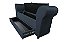 Recamier Puff Baú Sapateira Com Braços e Gaveta 1,58 cm Para Cama Box Queen Size - Cinza Escuro - Imagem 1